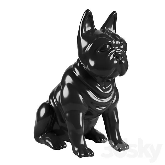 Garda Decor – Figurine “Black Bulldog” D3232 3D Model