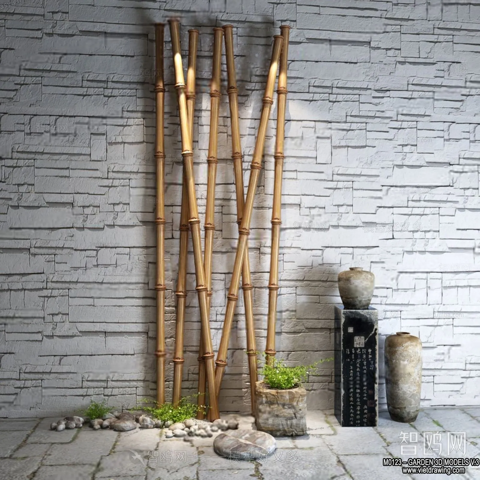 Garden 3D Models – Architecture Decor 3D – 091