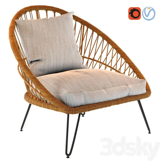 Garden Armchair 3D Model