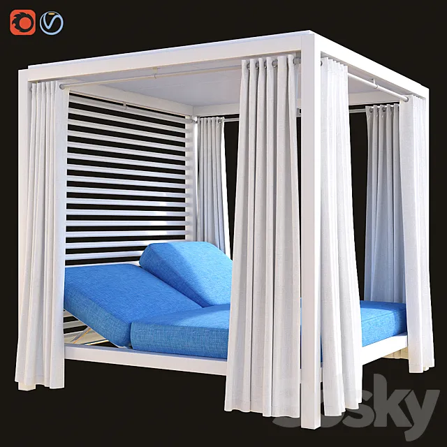 Garden bed Varaschin Bivacco Gazebo 3D Model