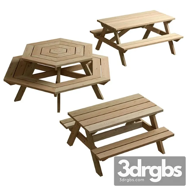 Garden Benches 3D Model Download
