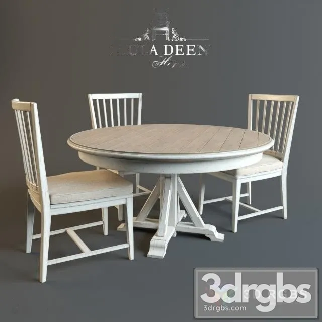 Garden Breakfast Table 01 3D Model Download