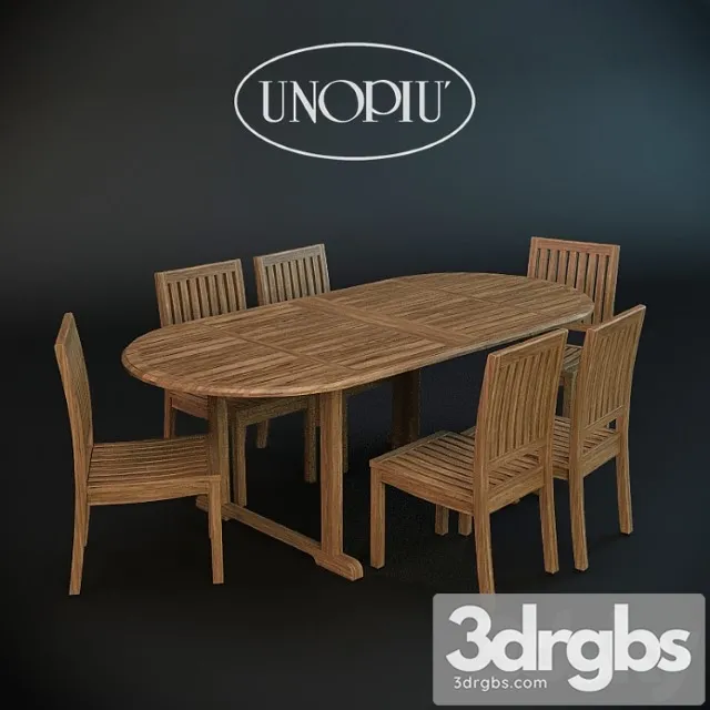 Garden Chair And Table Lydia Tamil 3D Model Download