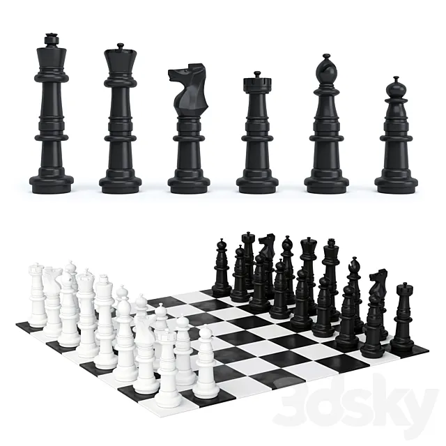 Garden chess pieces KSH-36 3D Model Garden chess pieces KSH-36 3D Model