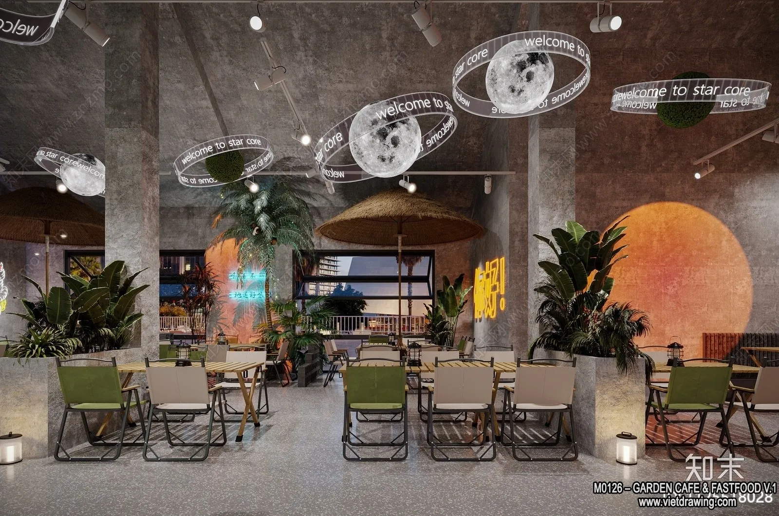 Garden Coffee Shop – Fastfood – 3D Models – 052