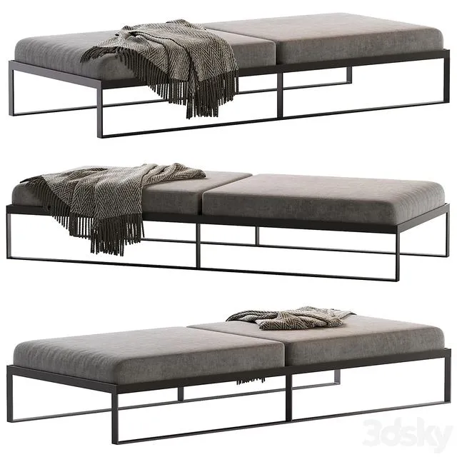 Garden Easy Daybed 3D Model Garden Easy Daybed 3D Model
