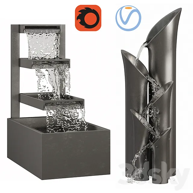 Garden Fountains 05 3DModel