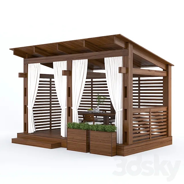Garden Gazebo 3D Model