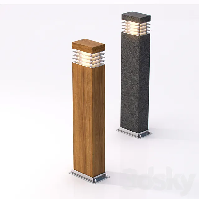 garden lantern RECTAN 3DModel