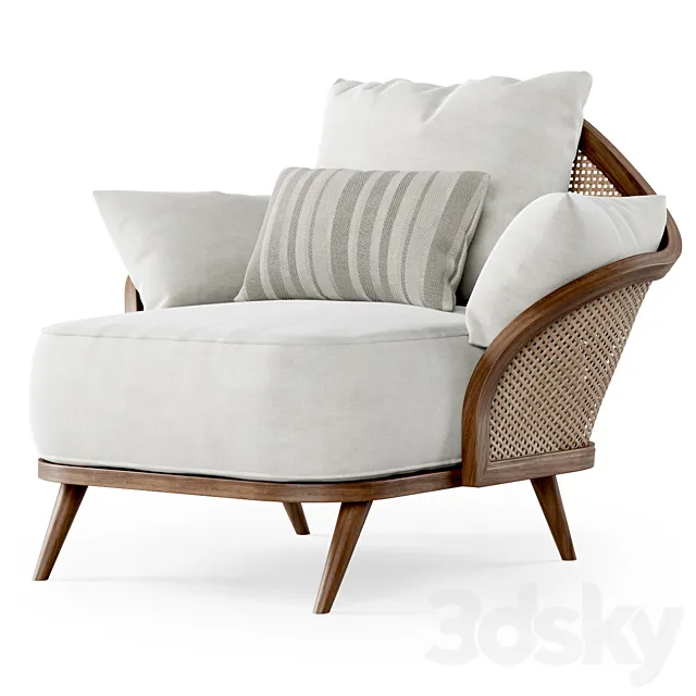 Garden lounge armchair WML _ Rattan armchair 3DModel Garden lounge armchair WML _ Rattan armchair 3DModel