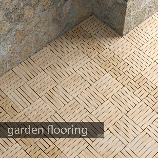 Garden parquet 3D Model Garden parquet 3D Model
