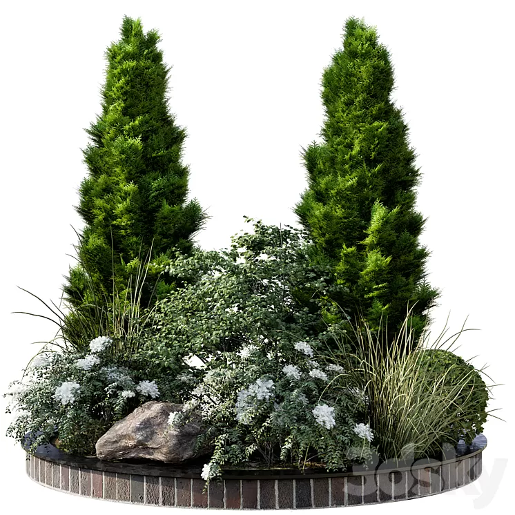 Garden plant set 04 3D Model Garden plant set 04 3D Model