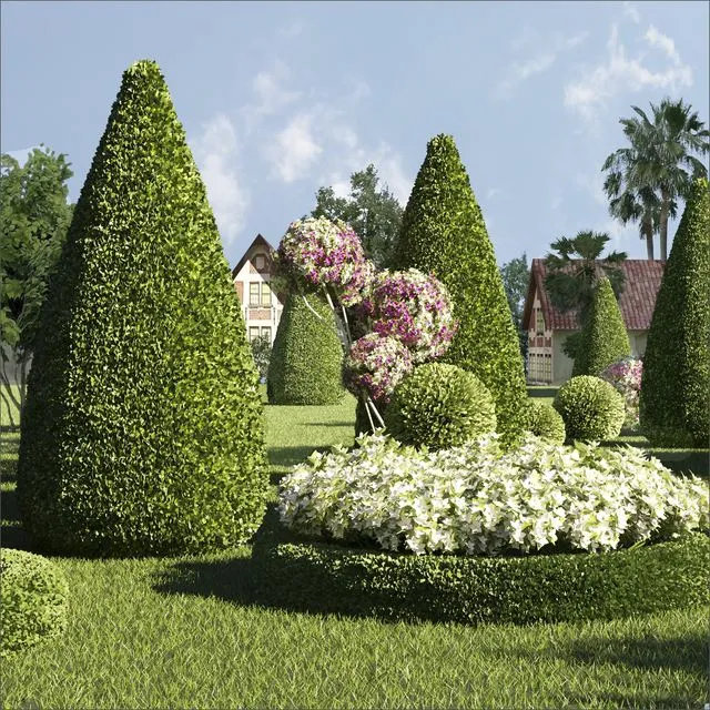 Garden plants flower 3D Model