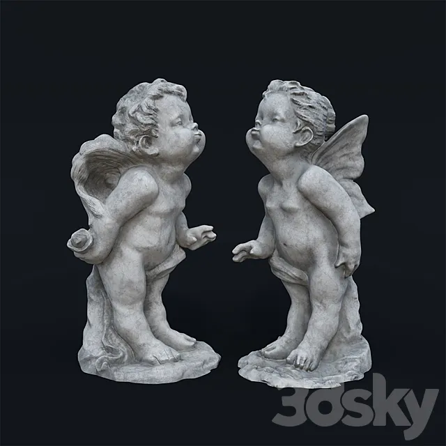 Garden Sculpture “Angel’s Kiss” 3DModel Garden Sculpture “Angel’s Kiss” 3DModel