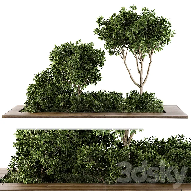 Garden set bush and Tree – Garden Set 07 3DModel