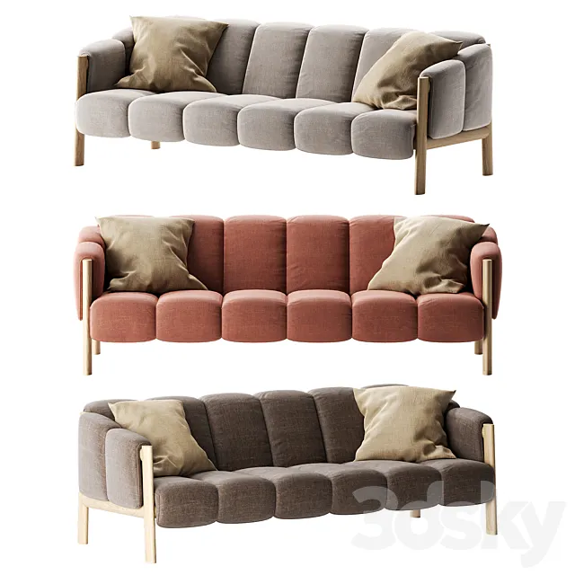 Garden sofa PLUMON by Kettal 3D Model Garden sofa PLUMON by Kettal 3D Model