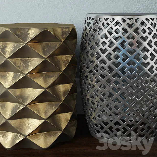 Garden Stools 3D Model Garden Stools 3D Model