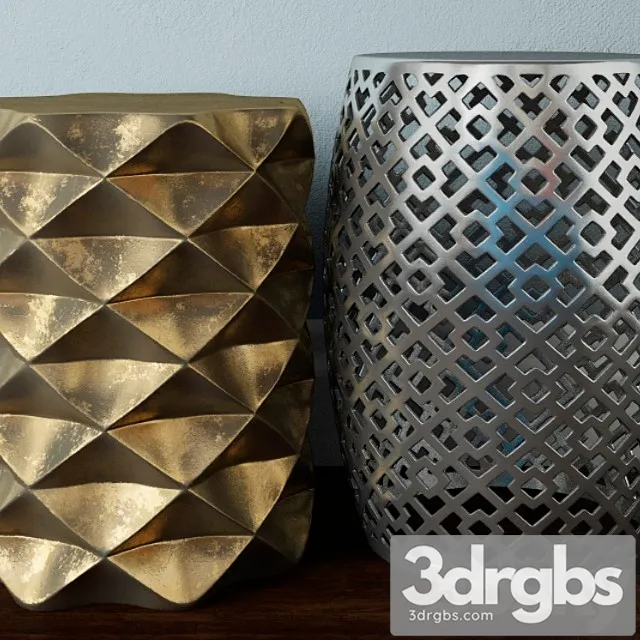 Garden Stools 6 3D Model Download