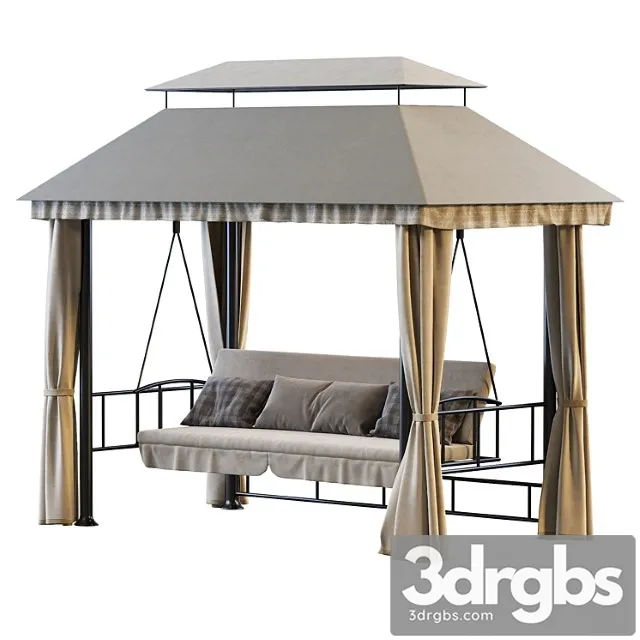 Garden Swing With A Tent Art138 3D Model Download