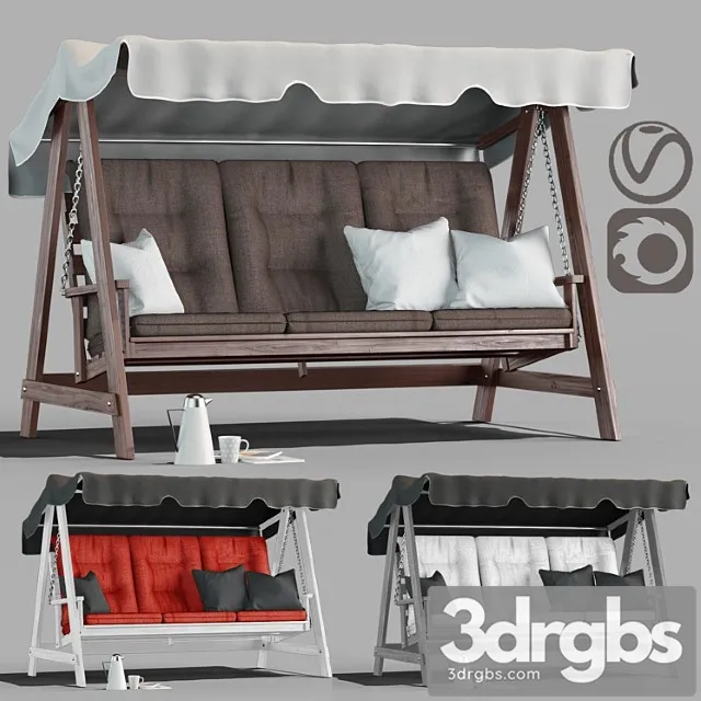 Garden swings kornhult in 3 colors 2 3D Model Download
