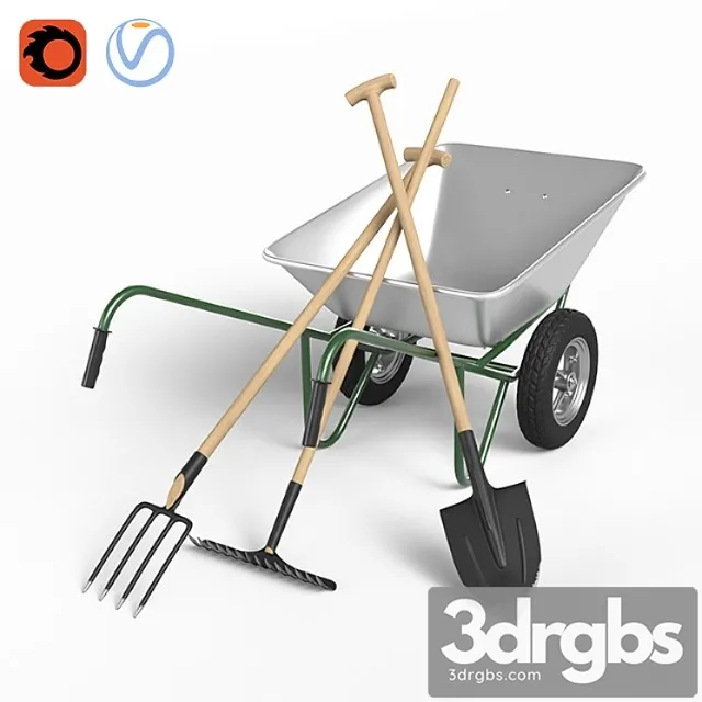Gardening tools 3D Model Download