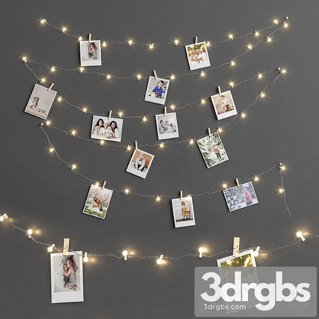 Garland and Photos 3D Model Download