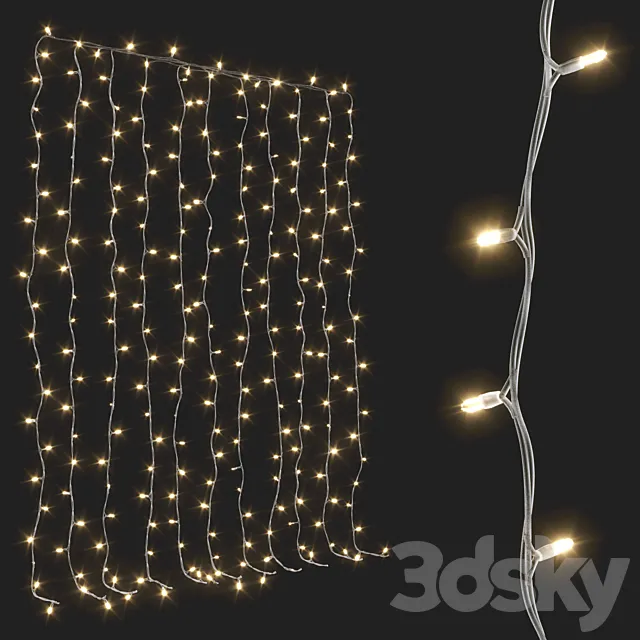 Garland on the window 3D Model