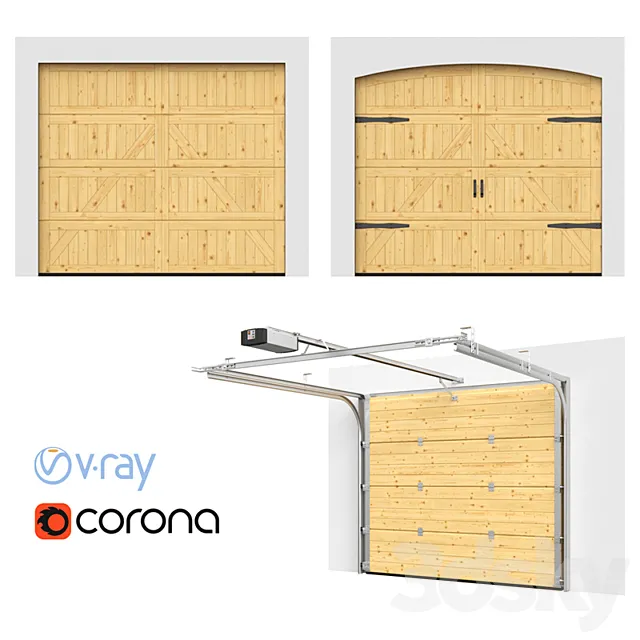 Garzhnye Sectional gates Hormann Motive 405 open _ closed 3D Model