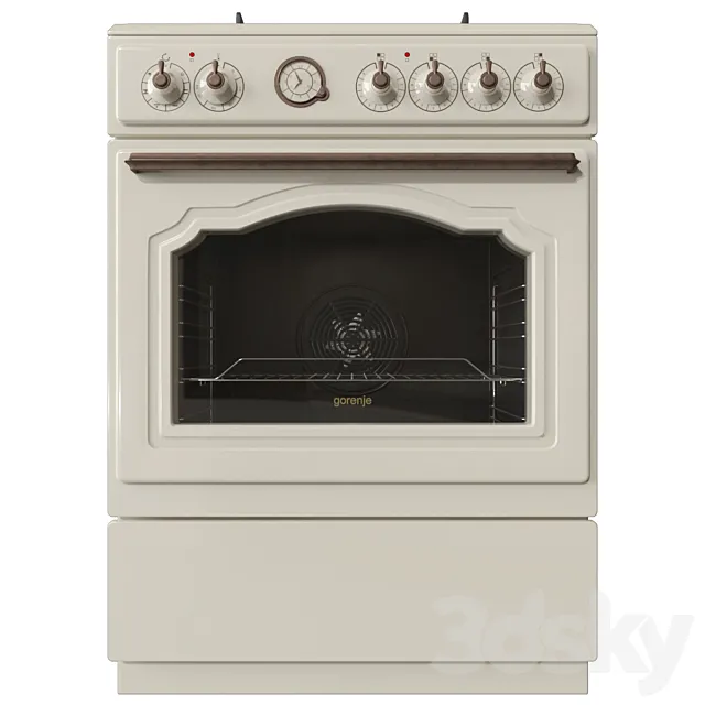 Gas and electric cooker Gorenje Classico 3DModel