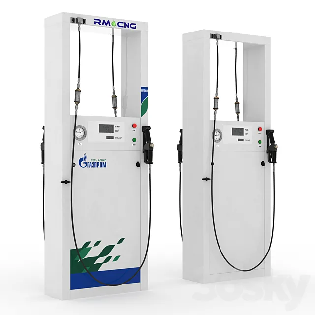 Gas fuel dispenser CNG 3D Model