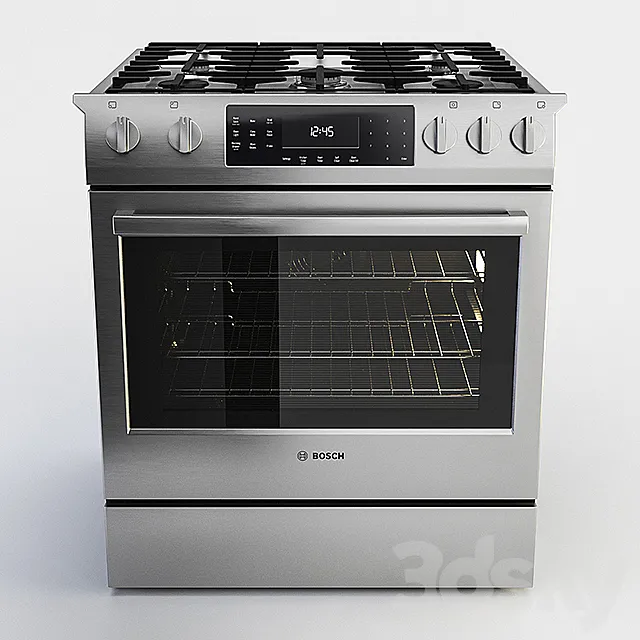 Gas Slide-in Range – HGI8054UC – by Bosch 3D Model Gas Slide-in Range – HGI8054UC – by Bosch 3D Model