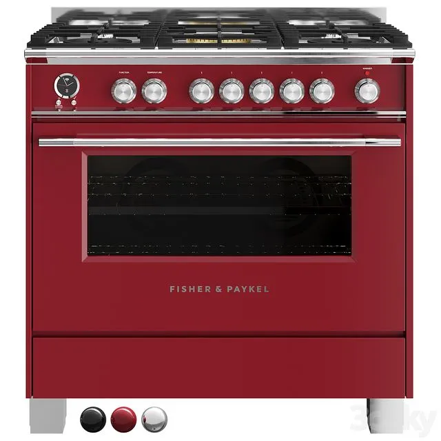 Gas stove Fisher & Paykel OR90SCG6B1 3D Model Gas stove Fisher & Paykel OR90SCG6B1 3D Model