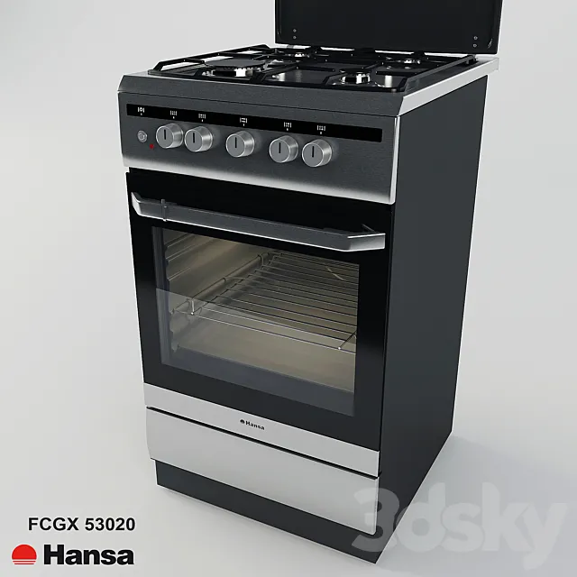 Gas stove Hansa FCGX 53020 Integra 3DModel