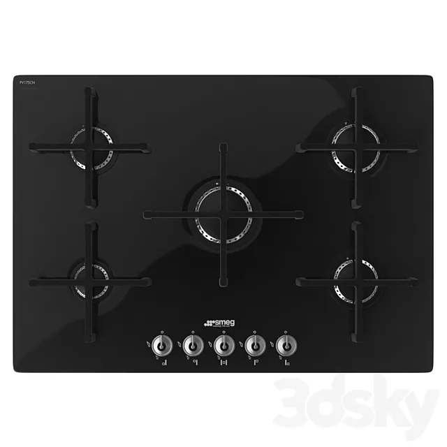 Gas stove Smeg PV175CN 3D Model