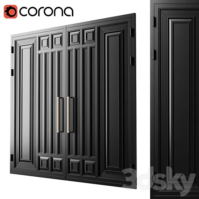 Gate black loft 01 3D Model Gate black loft 01 3D Model