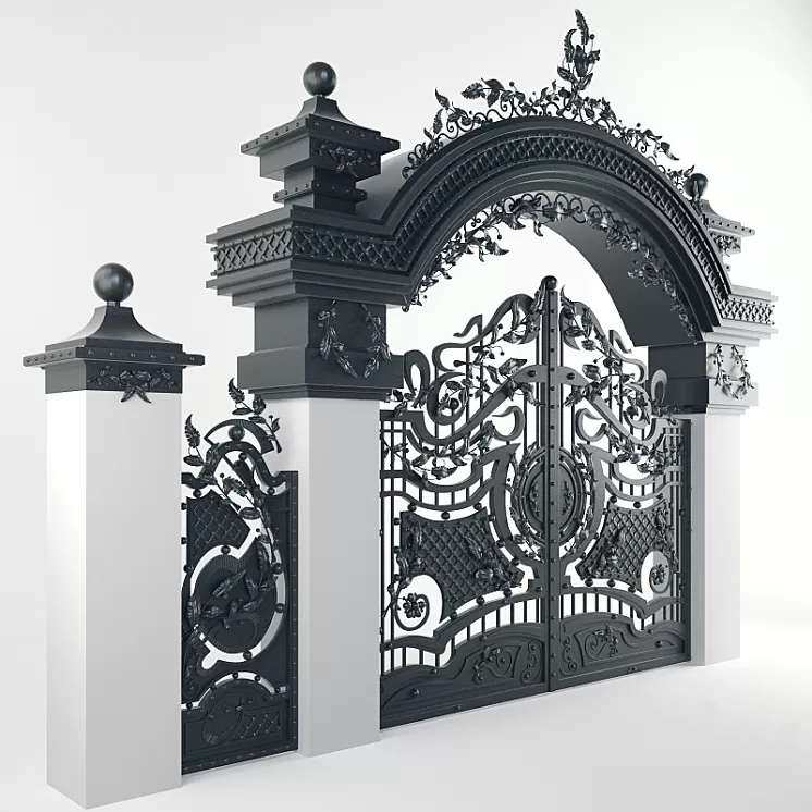 Gate Forged Arched 3D Model