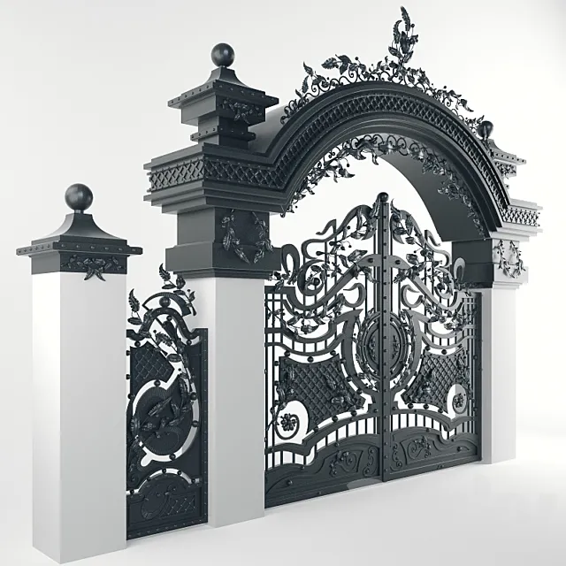 Gate Forged Arched 3DModel Gate Forged Arched 3DModel