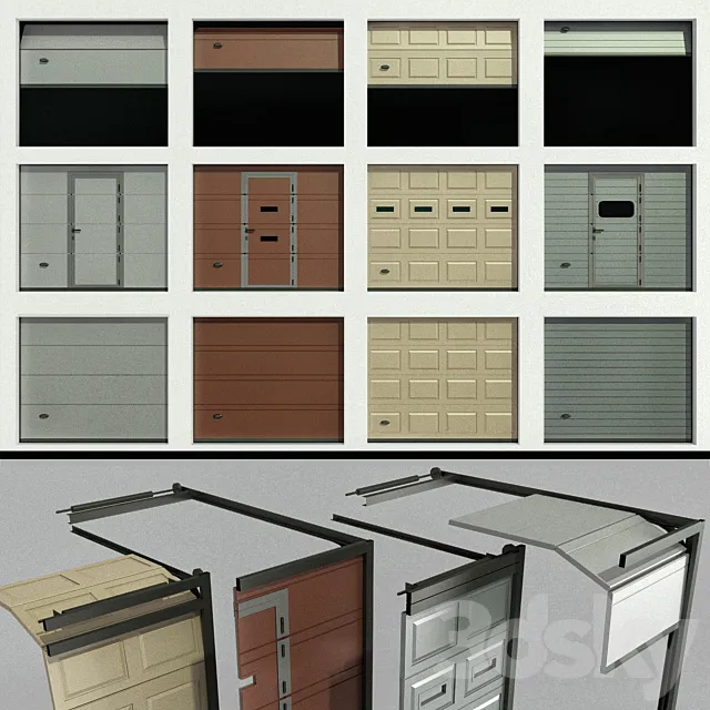 Gates for garage or warehouse 3D Model