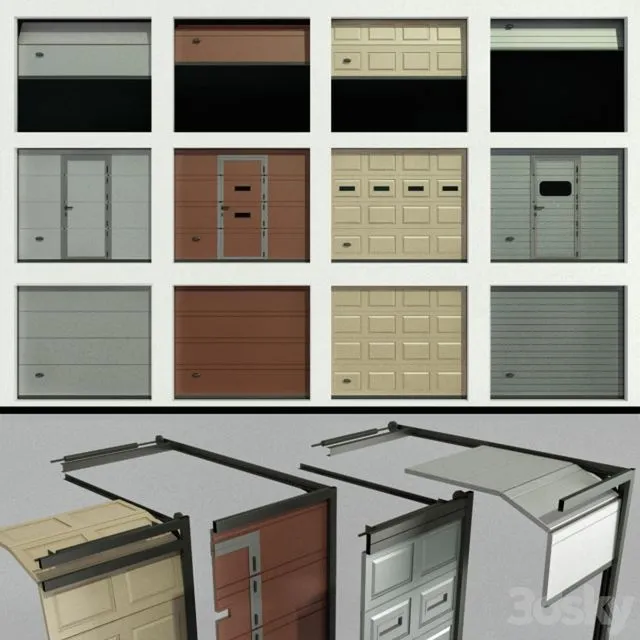 Gates for garage or warehouse 3D Model Gates for garage or warehouse 3D Model