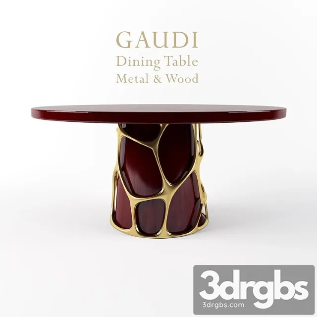 Gaudi dinning table 2 3D Model Download