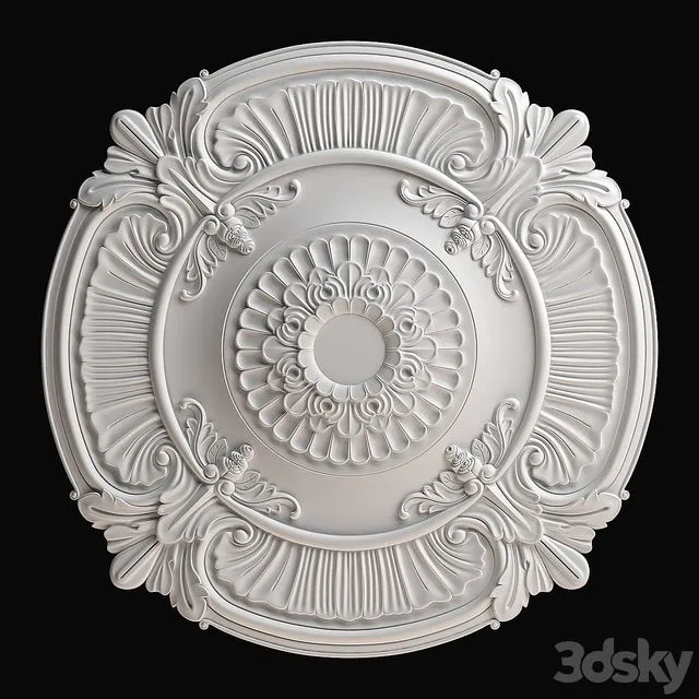 Gaudi R4007 Ceiling Roses 3D Model Gaudi R4007 Ceiling Roses 3D Model