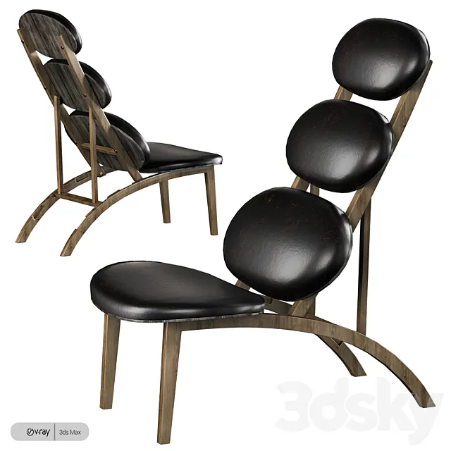 Gault Retro Reclining Microfiber 3DModel