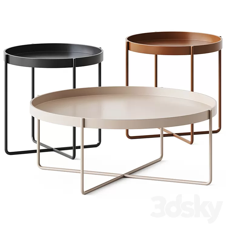 Gaultier Round Coffee Tables 3D Model Free Download