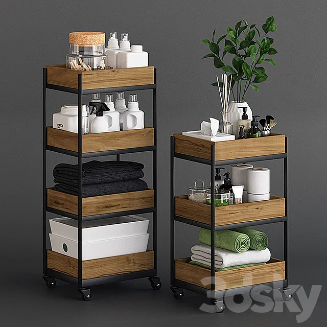 Gavin Rolling Carts 3D Model