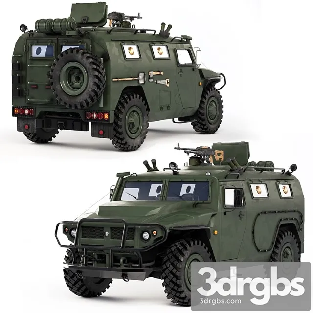 Gaz Tiger M 23115 3D Model Download