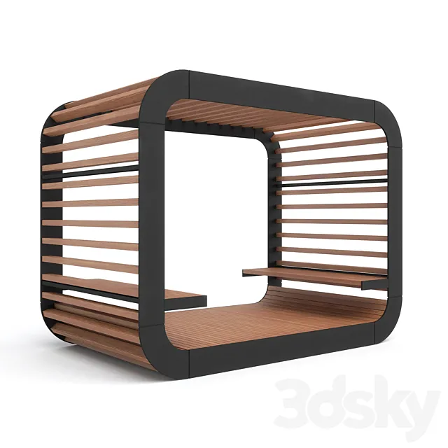 Gazebo Cascade StyleCityRus 3D Model Gazebo Cascade StyleCityRus 3D Model