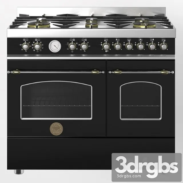 Gazovaia Plita Heritage Her100 6 Mfe D Bertazzoni 3D Model Download