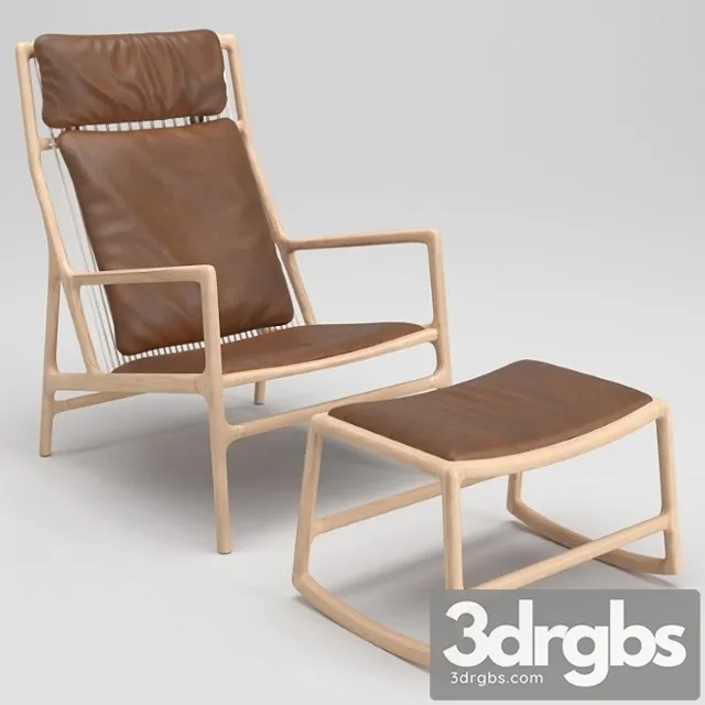 Gazzda dedo lounge chair and dedo footstool 2 3D Model Download Gazzda dedo lounge chair and dedo footstool 2 3D Model Download