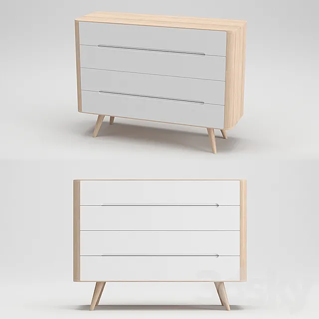 Gazzda Ena Two Chest of Drawers 3DModel Gazzda Ena Two Chest of Drawers 3DModel