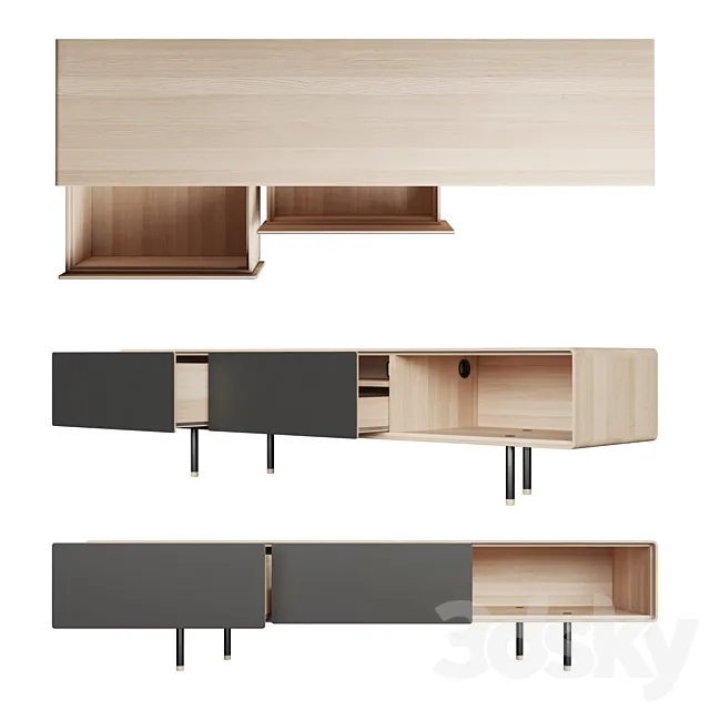 Gazzda Fina Lowboard 3DModel Gazzda Fina Lowboard 3DModel